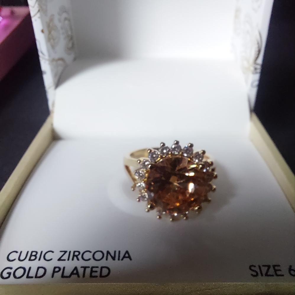 Charter Club Gold-Plated Ring with Cubic Zirconia